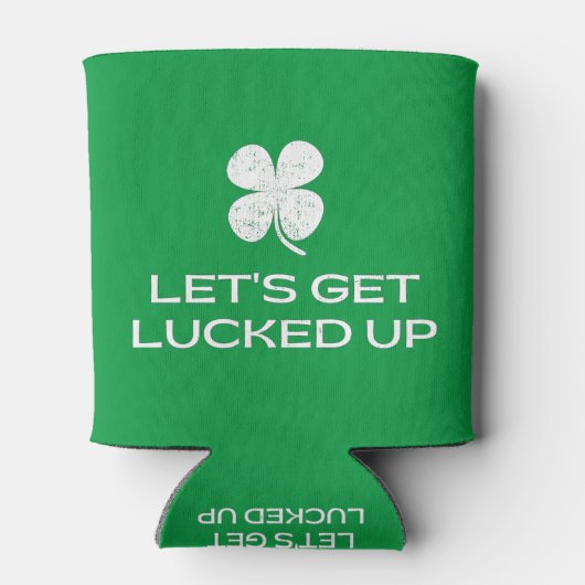 St. Patrick's Day Let's Get Lucked Up Blikjeskoeler (Achterkant)