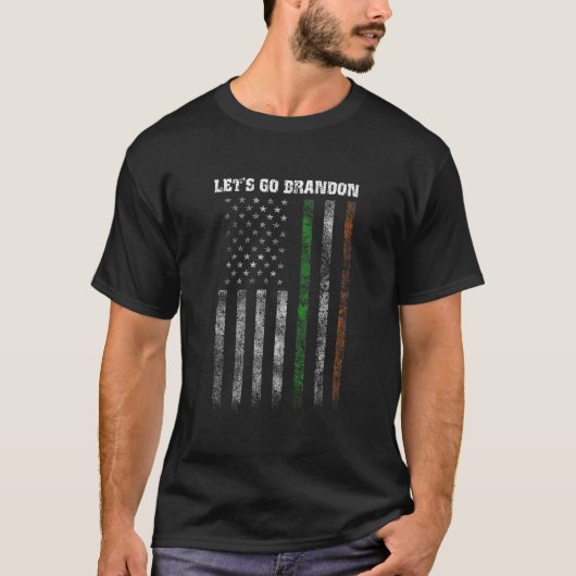St Patrick's Day Let's Go Branson Brandon USA Iris T-shirt (Voorkant)