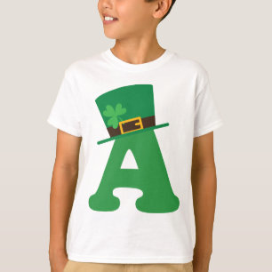 St Patricks Day Letter A Alphabet T-shirt