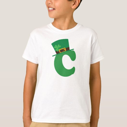 St Patricks Day Letter C Alphabet T-shirt (Voorkant)