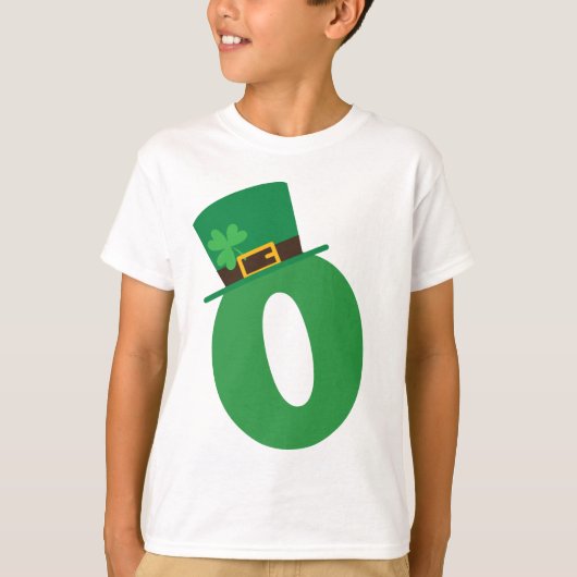 St Patricks Day Letter O Alphabet T-shirt (Voorkant)
