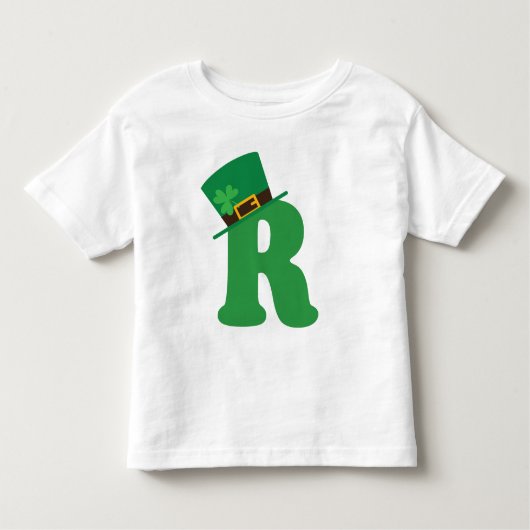 St Patricks Day Letter R Alphabet Kinder Shirts (Voorkant)