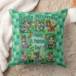 St. Patrick's Day Leuke en Schattige "Party Animal Kussen