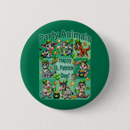 St. Patrick's Day Leuke en Schattige "Party Animal Ronde Button 5,7 Cm