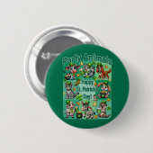 St. Patrick's Day Leuke en Schattige "Party Animal Ronde Button 5,7 Cm (Voorkant /achterkant)