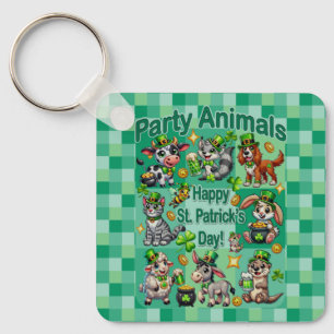 St. Patrick's Day Leuke en Schattige "Party Animal Sleutelhanger