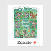 St. Patrick's Day Leuke en Schattige "Party Animal Sticker (Vel)