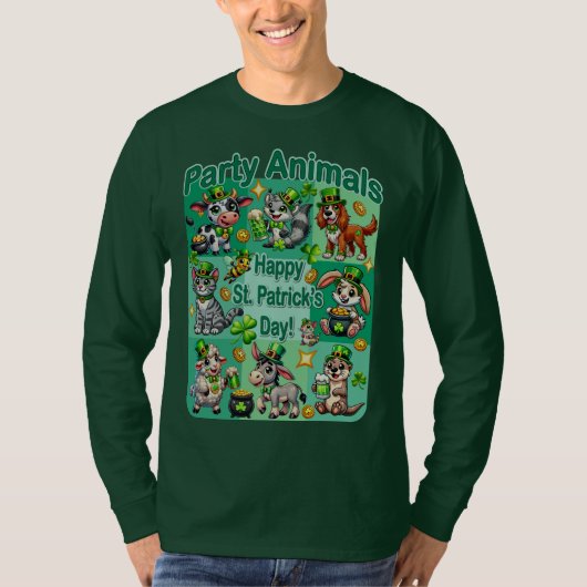 St. Patrick's Day Leuke en Schattige "Party Animal T-shirt (Voorkant)
