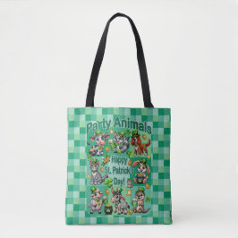 St. Patrick's Day Leuke en Schattige "Party Animal Tote Bag