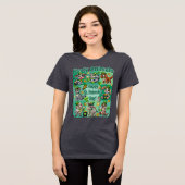 St. Patrick's Day Leuke en Schattige "Party Animal Tri-Blend Shirt (Voorkant volledig)