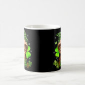 St Patrick's Day Leuke Sloth Kinder Groene Shamroc Koffiemok (Center)