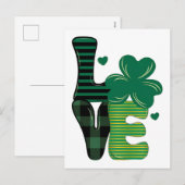 St. Patrick's Day liefde Feestdagenkaart (Voorkant / Achterkant)