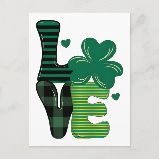 St. Patrick's Day liefde Feestdagenkaart (Voorkant)