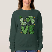St. Patrick's Day LIEFDE Groen Gemengde Patronen K Trui (Voorkant)
