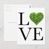 St. Patrick's day | Liefde | Groen glitterhart Briefkaart (Voorkant / Achterkant)