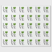 St. Patrick's day | Liefde | Groen glitterhart Cadeaupapier (Vlak)
