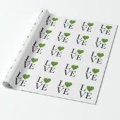 St. Patrick's day | Liefde | Groen glitterhart Cadeaupapier (Uitgerold)