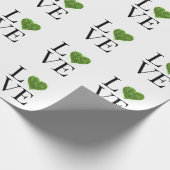 St. Patrick's day | Liefde | Groen glitterhart Cadeaupapier (Hoek)