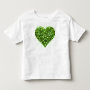 St. Patrick's day   Liefde   Groen glitterhart Kinder Shirts