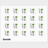 St. Patrick's day | Liefde | Groen glitterhart Ronde Sticker (Vel)