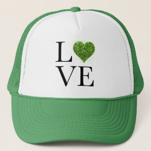 St. Patrick's day   Liefde   Groen glitterhart Trucker Pet