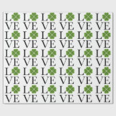 St. Patrick's day | Liefde | groene glitter shamro Cadeaupapier (Vlak)