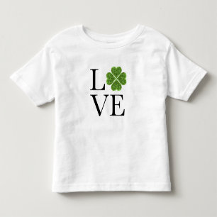 St. Patrick's day   Liefde   groene glitter shamro Kinder Shirts