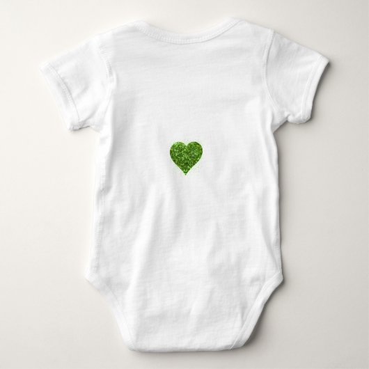 St. Patrick's day | Liefde | groene glitter shamro Romper (Achterkant)