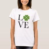 St. Patrick's day | Liefde | groene glitter shamro T-shirt (Voorkant)