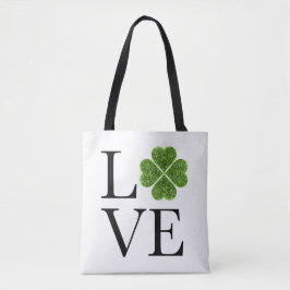 St. Patrick's day | Liefde | groene glitter shamro Tote Bag
