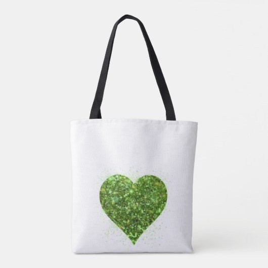 St. Patrick's day | Liefde | groene glitter shamro Tote Bag (Achterkant)