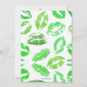 St. Patrick's Day Lips Invitation Kaart (Achterkant)