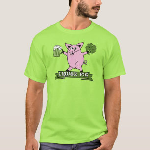 St Patricks Day Liquor Pig T-shirt