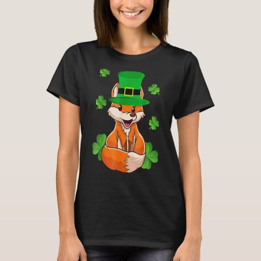 St Patrick's Day Little Fox Happy St Patrick's 1 T-shirt (Voorkant)