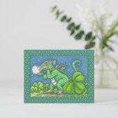 ST. PATRICK'S DAY LITTLE IRISH DRAGON FANTASY FEESTDAGENKAART (Staand voorkant)