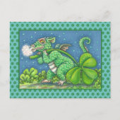 ST. PATRICK'S DAY LITTLE IRISH DRAGON FANTASY FEESTDAGENKAART (Voorkant)