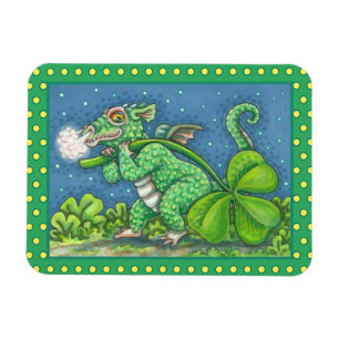 ST. PATRICK'S DAY LITTLE IRISH DRAGON FANTASY MAGNEET