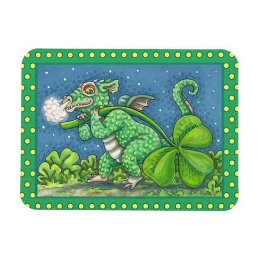 ST. PATRICK'S DAY LITTLE IRISH DRAGON FANTASY MAGNEET (Horizontaal)