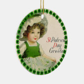 St Patrick's Day Little Irish Girl Keramisch Ornament (Rechts)