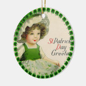 St Patrick's Day Little Irish Girl Keramisch Ornament (Links)