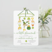 St. Patrick's Day Little Shamrock Baby shower Kaart (Staand voorkant)