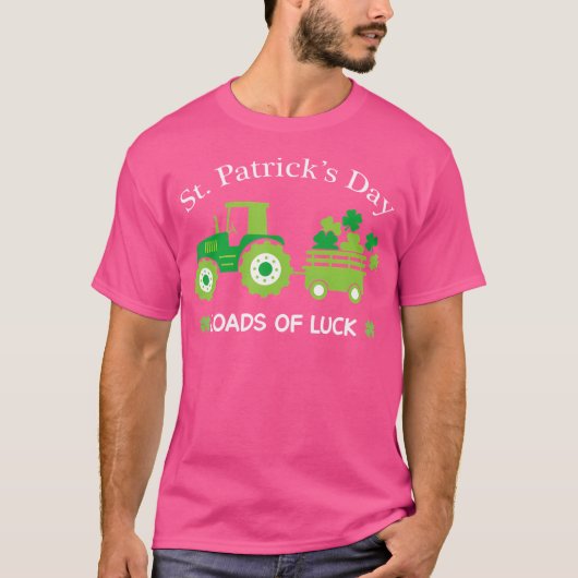 St Patrick'S Day Loads Of Luck Tractor T-shirt (Voorkant)
