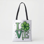 St. Patrick's Day Love Clipart Clower Tote Bag (Voorkant)