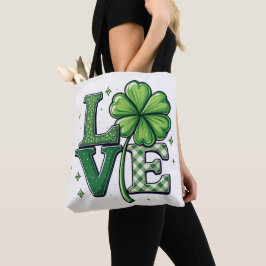 St. Patrick's Day Love Clipart Clower Tote Bag