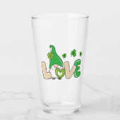 St Patrick's Day Love Gnome Glas (Voorkant)