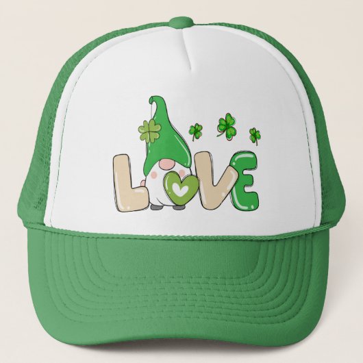 St Patrick's Day Love Gnome Trucker Pet (Voorkant)