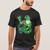 St Patrick's Day Love Gnomes Shamrock Hoefijzer Ir T-shirt (Voorkant)