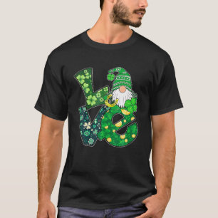 St Patrick's Day Love Gnomes Shamrock Hoefijzer Ir T-shirt