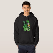 St Patrick's Day Love Gnomes Shamrock Horseshoe Ir Hoodie (Voorkant volledig)