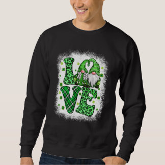 St Patrick's Day Love Gnomes Shamrock Leopard Iris Trui